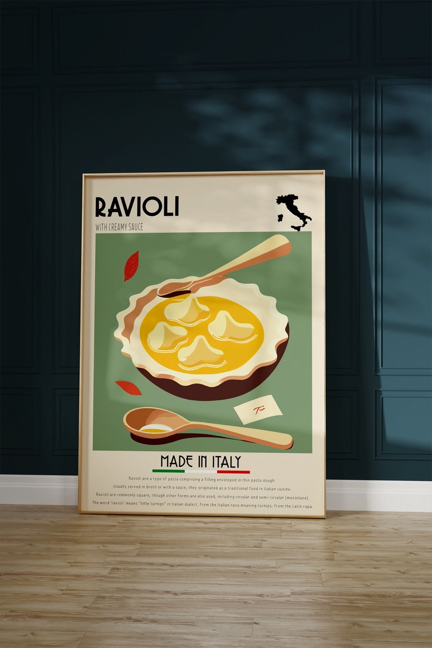 Ravioli İtalyan Mutfağı Çerçevesiz Poster