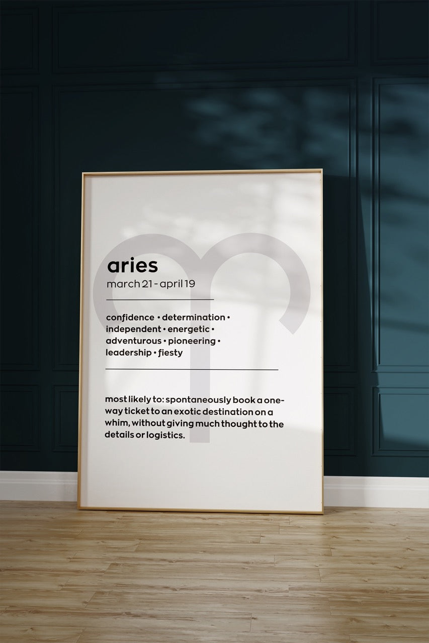 Aries No.1 Astrological Sign Çerçevesiz Poster