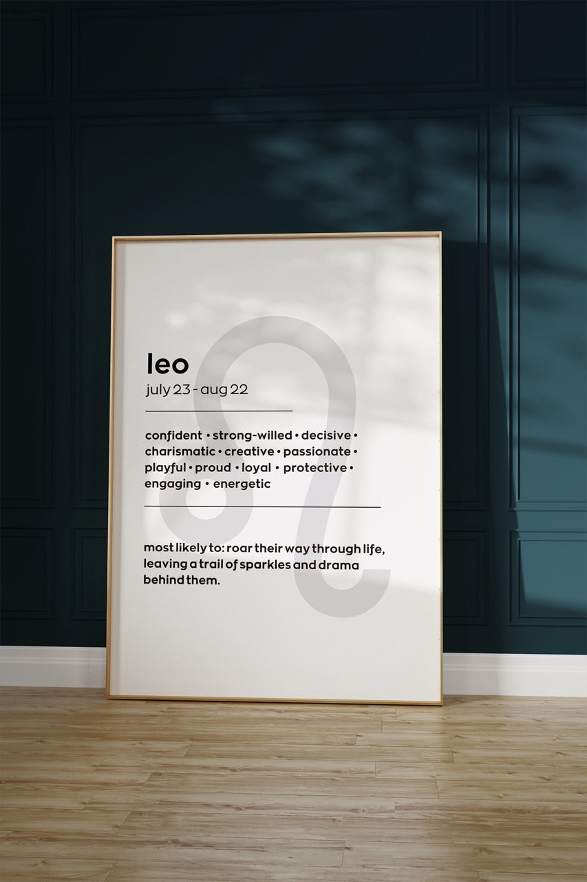 Leo No.1 Astrological Sign Çerçevesiz Poster