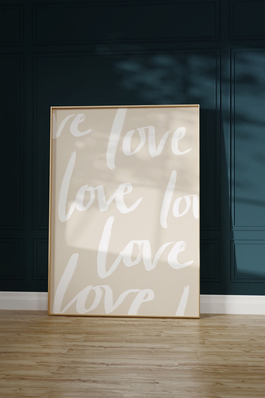 Love Love Love Çerçevesiz Poster