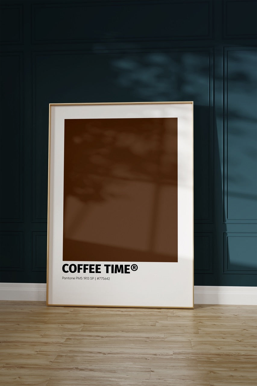 Coffee Time Pantone Çerçevesiz Poster
