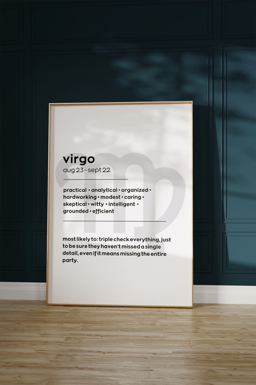 Virgo No.1 Astrological Sign Çerçevesiz Poster