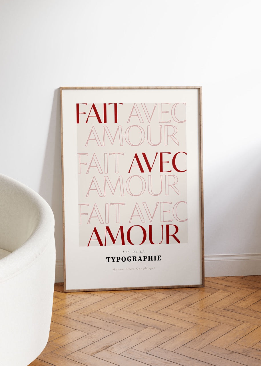 Fait Avec Amour Unframed Poster