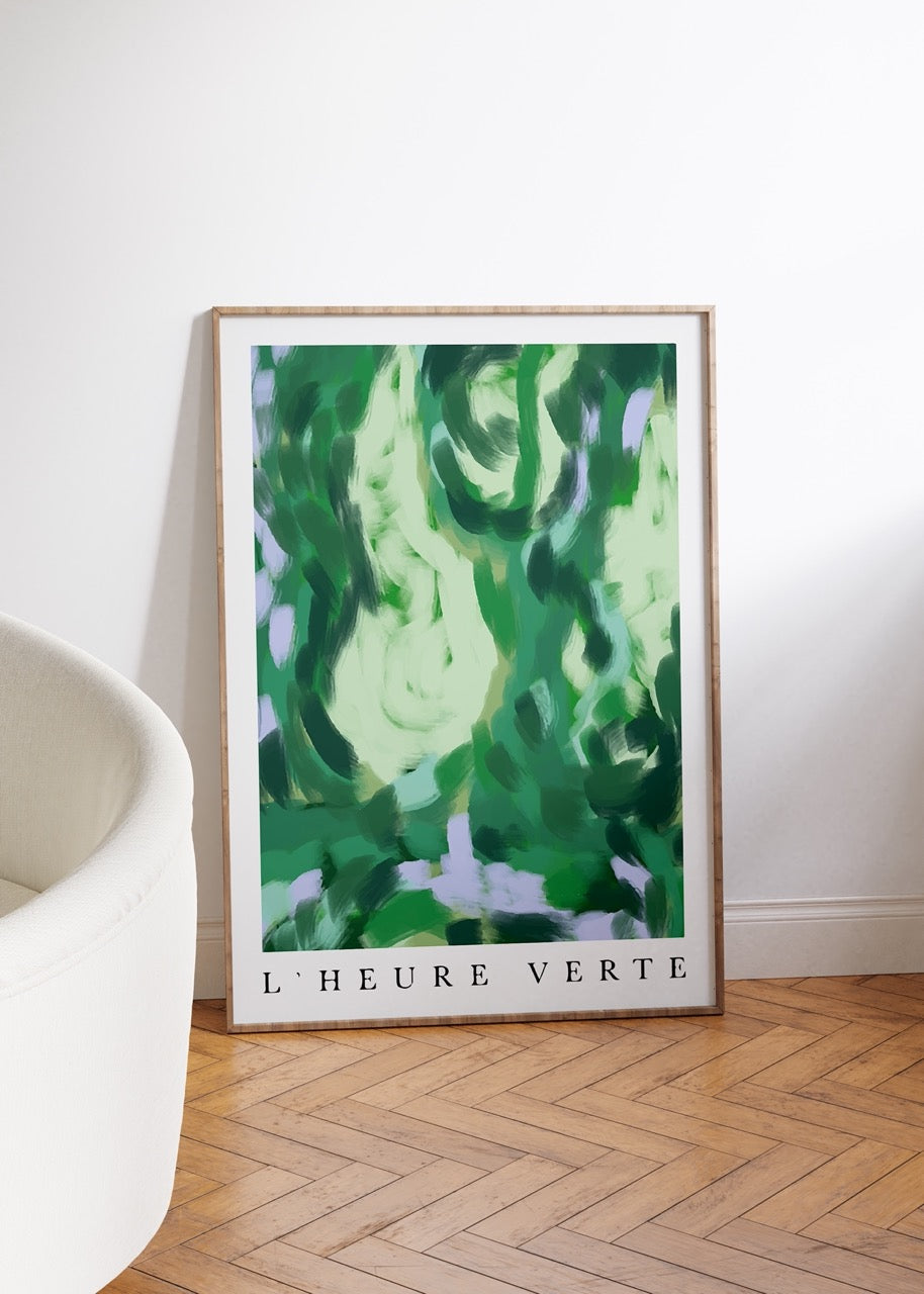 Green Abstract Illustration Unframed Poster