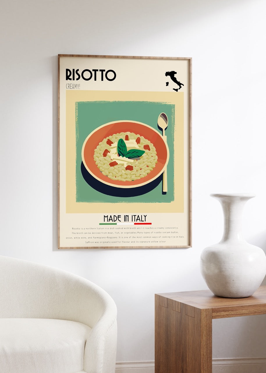 Risotto İtalyan Mutfağı Çerçevesiz Poster