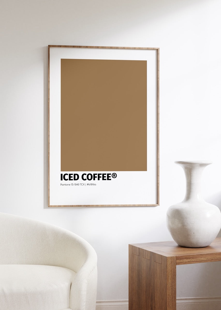 Iced Coffee Pantone Çerçevesiz Poster