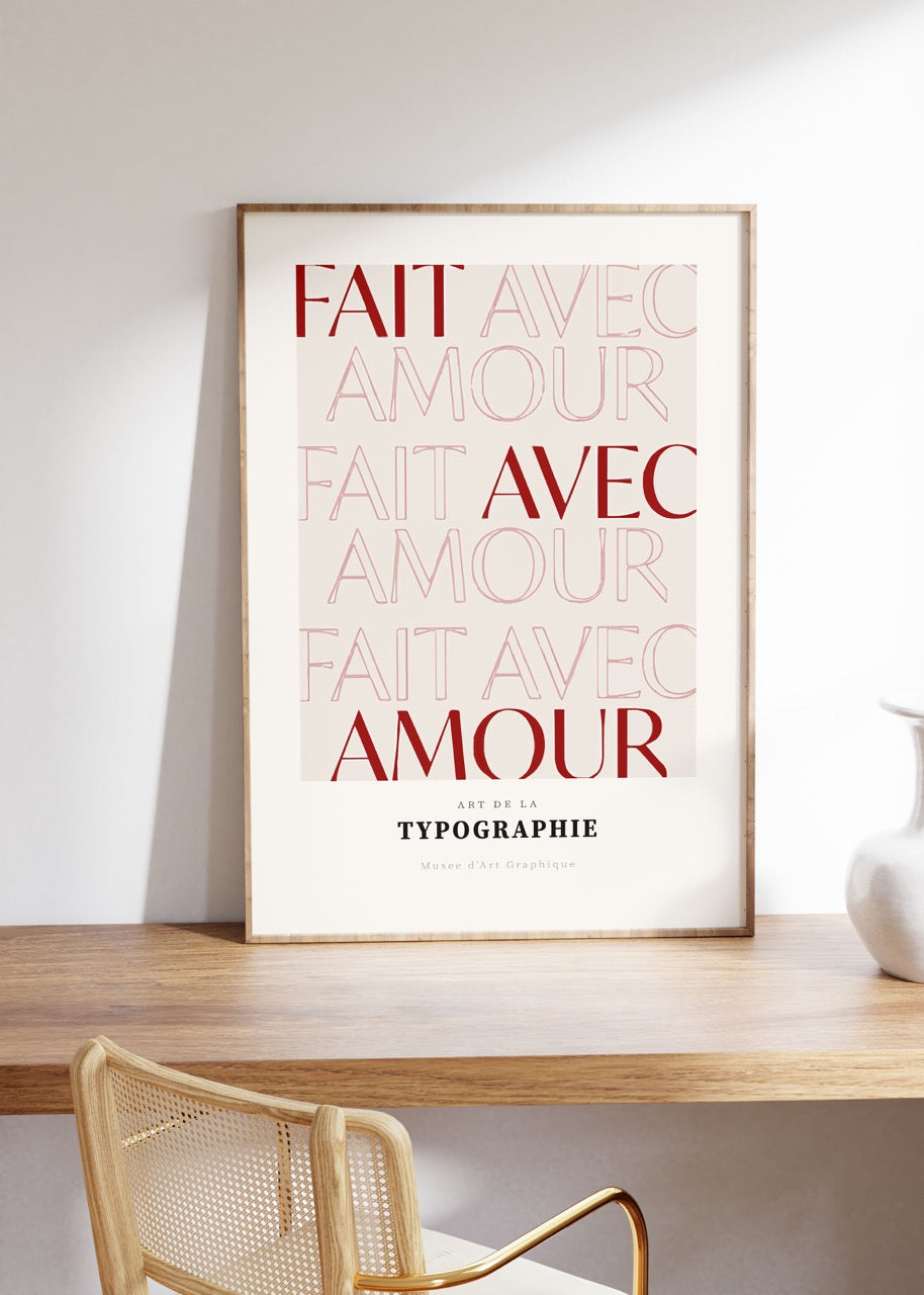 Fait Avec Amour Unframed Poster