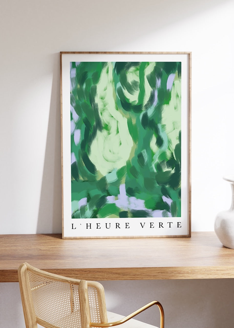 Green Abstract Illustration Unframed Poster