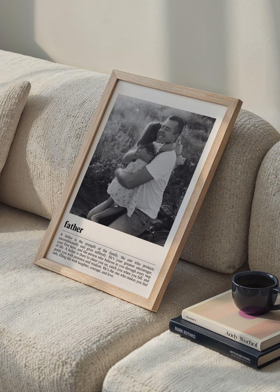 Kişiye Özel Father / Baba Çerçevesiz Poster - Özel Tasarım - CUSTOM6