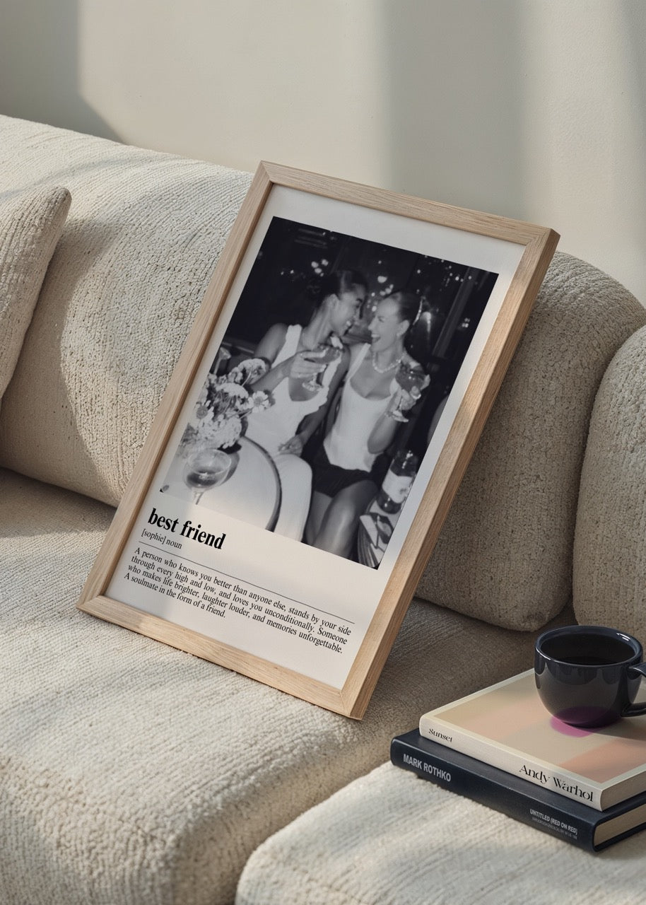 Kişiye Özel Best Friend Çerçevesiz Poster - Özel Tasarım - CUSTOM7