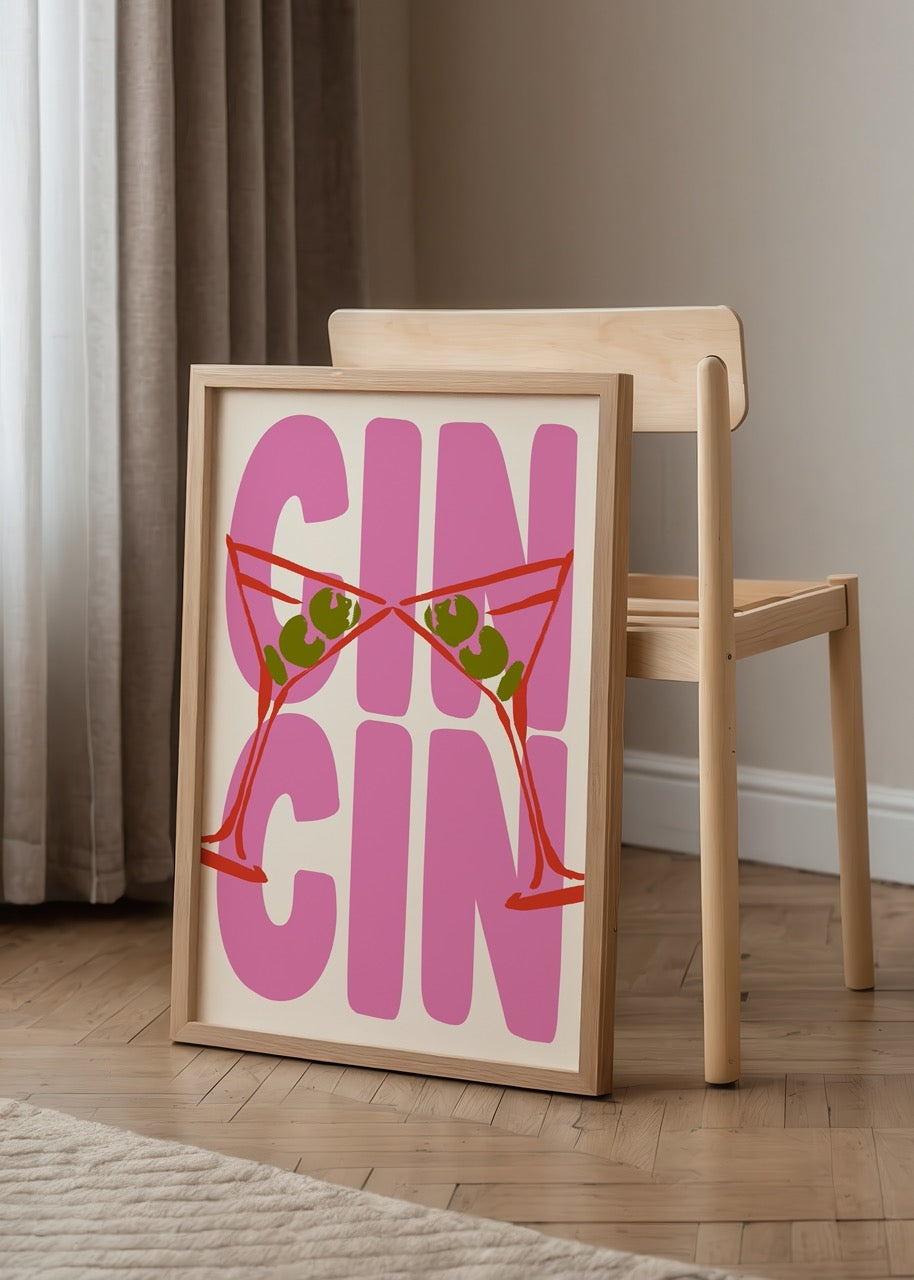 Cin Cin Martini Çerçevesiz Poster