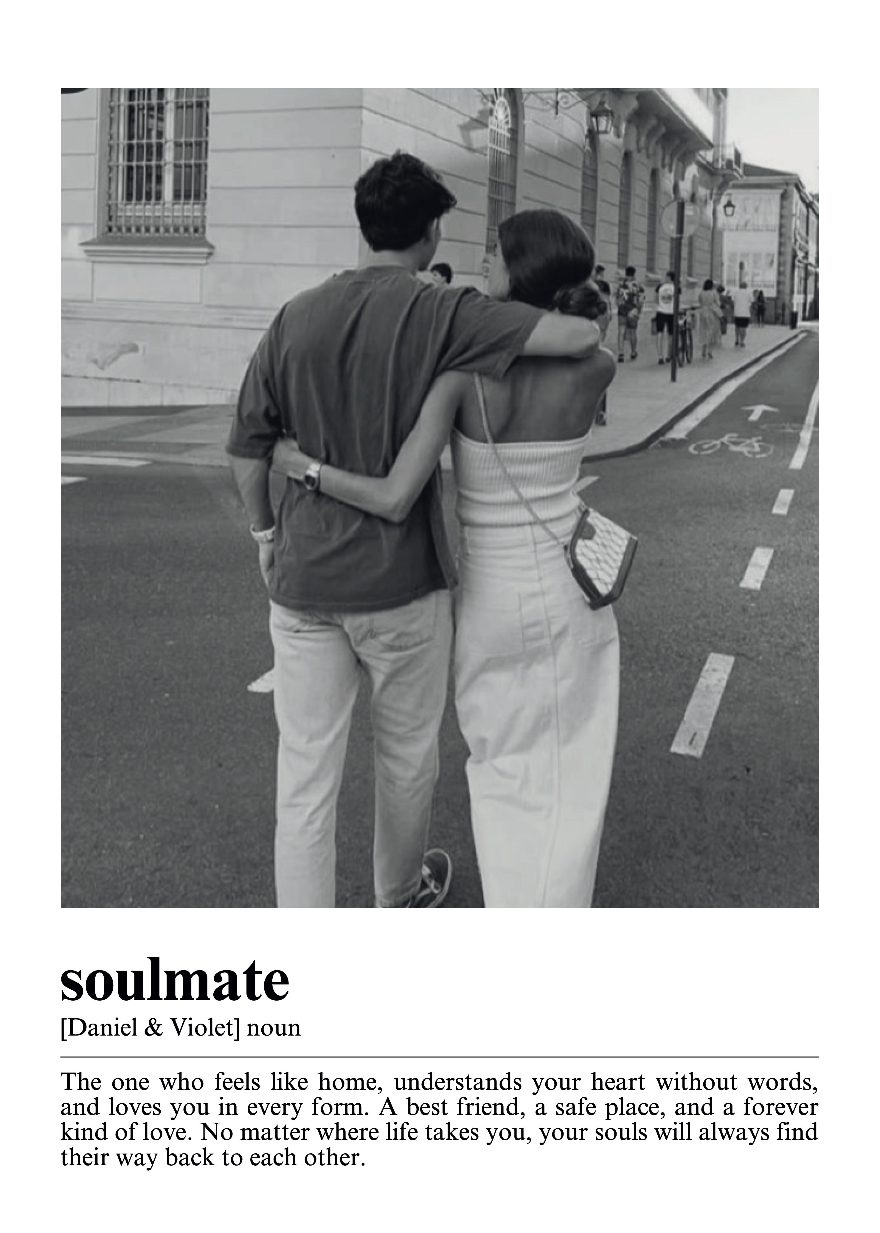 Kişiye Özel Soulmate Çerçevesiz Poster - Özel Tasarım - CUSTOM3