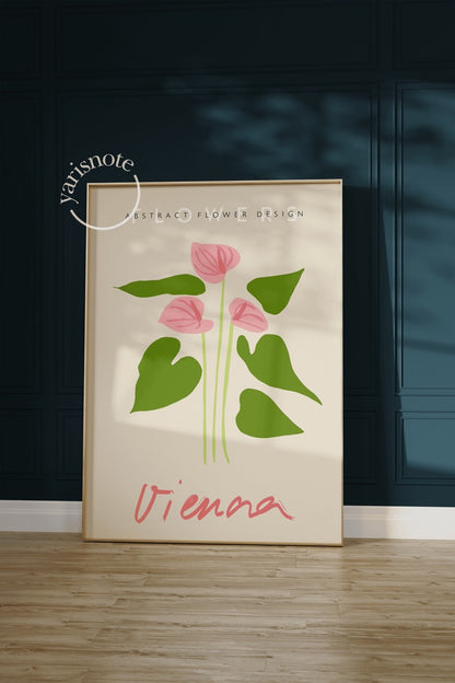 Çiçek Temalı - Viyana Çerçevesiz Poster