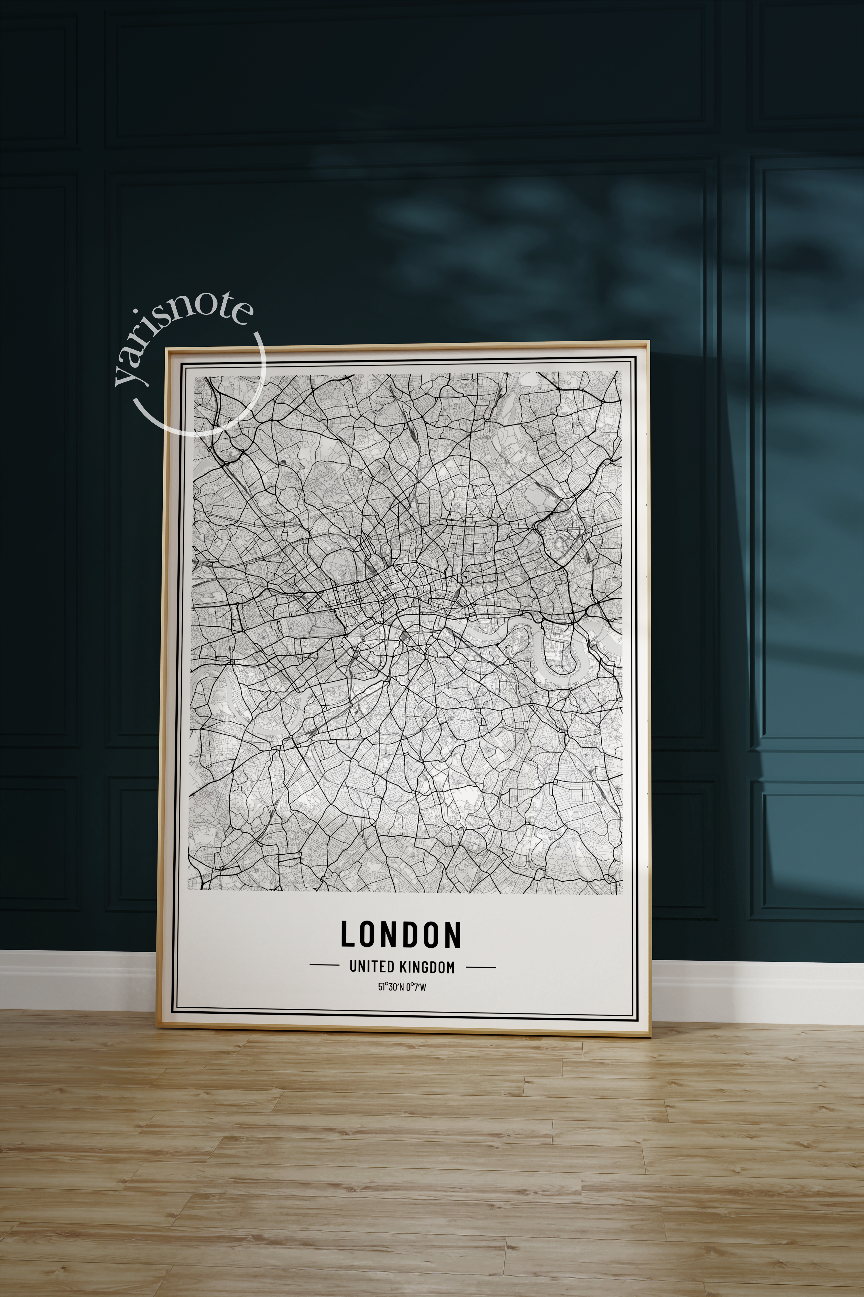 London Map Çerçevesiz Poster