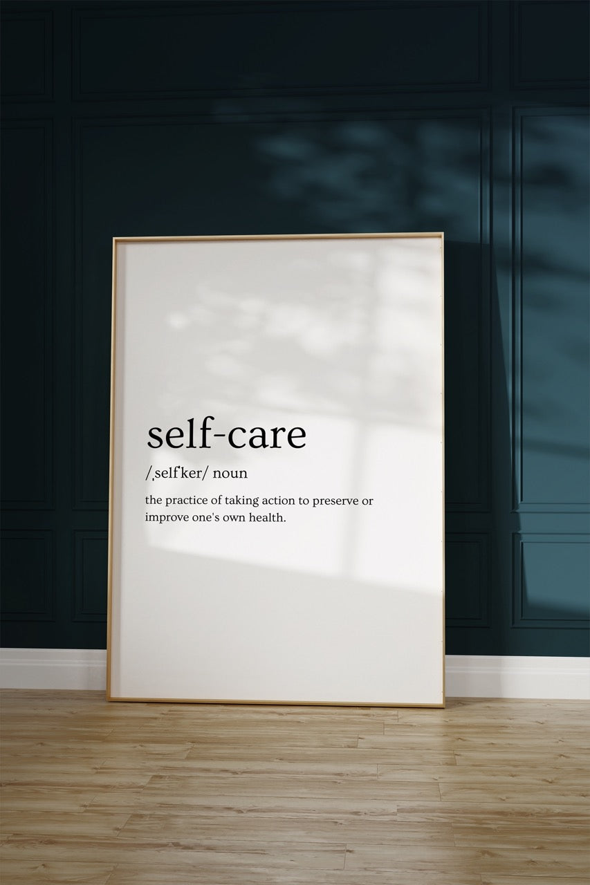 Self-Care Kelime Çerçevesiz Poster