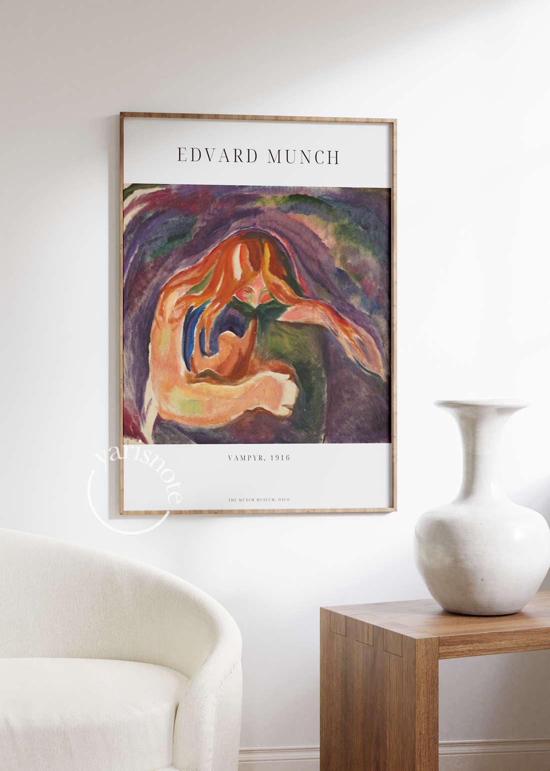 Edvard Munch Vampyr Çerçevesiz Poster