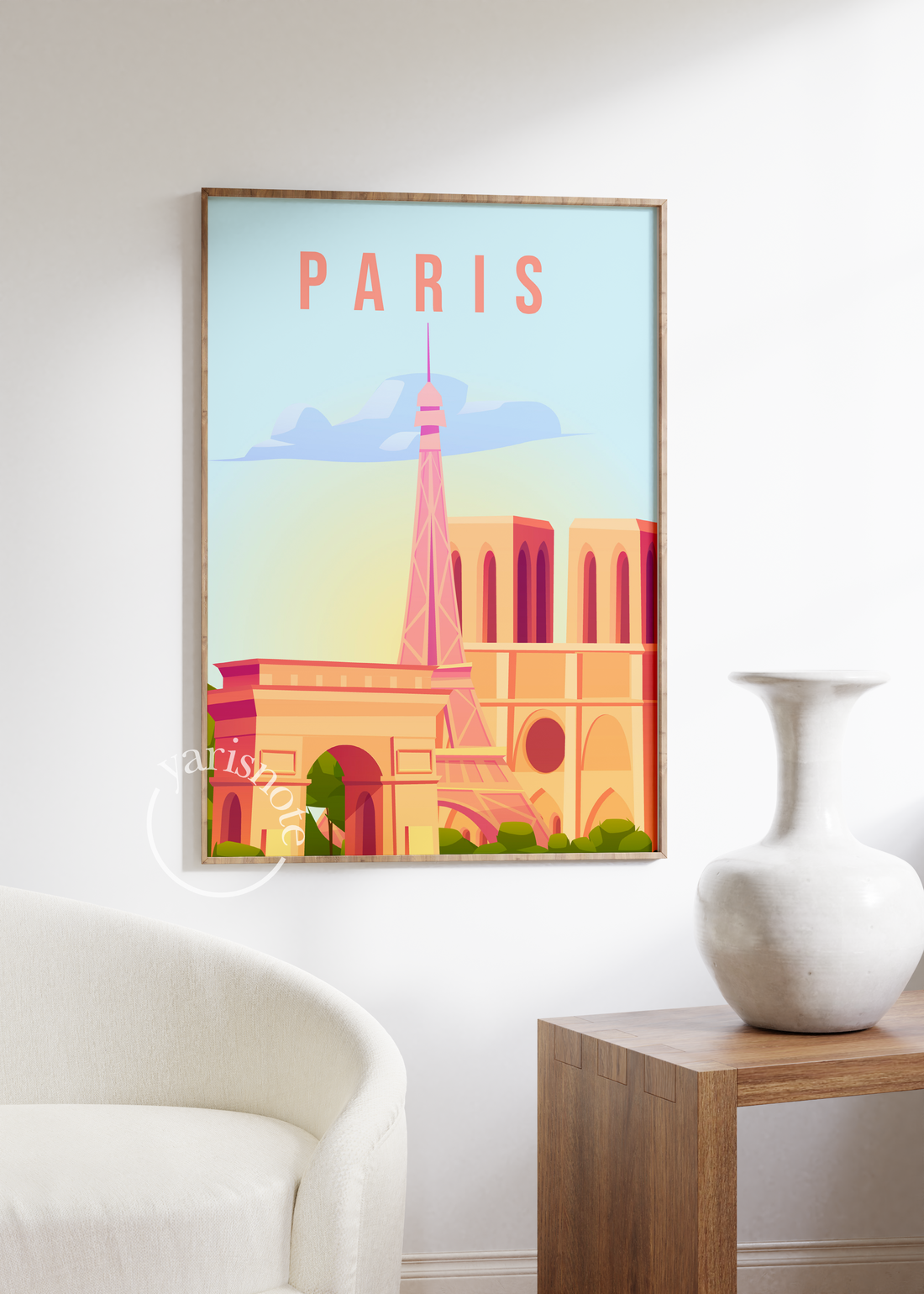 Paris City Çerçevesiz Poster