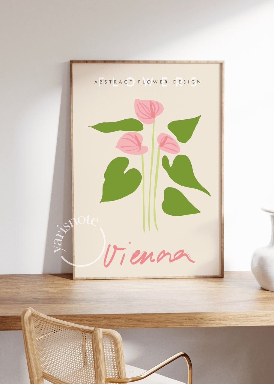 Çiçek Temalı - Viyana Çerçevesiz Poster