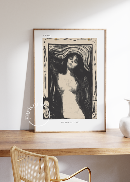 Edvard Munch Madonna Çerçevesiz Poster