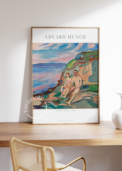 Edvard Munch Sunbathing Çerçevesiz Poster