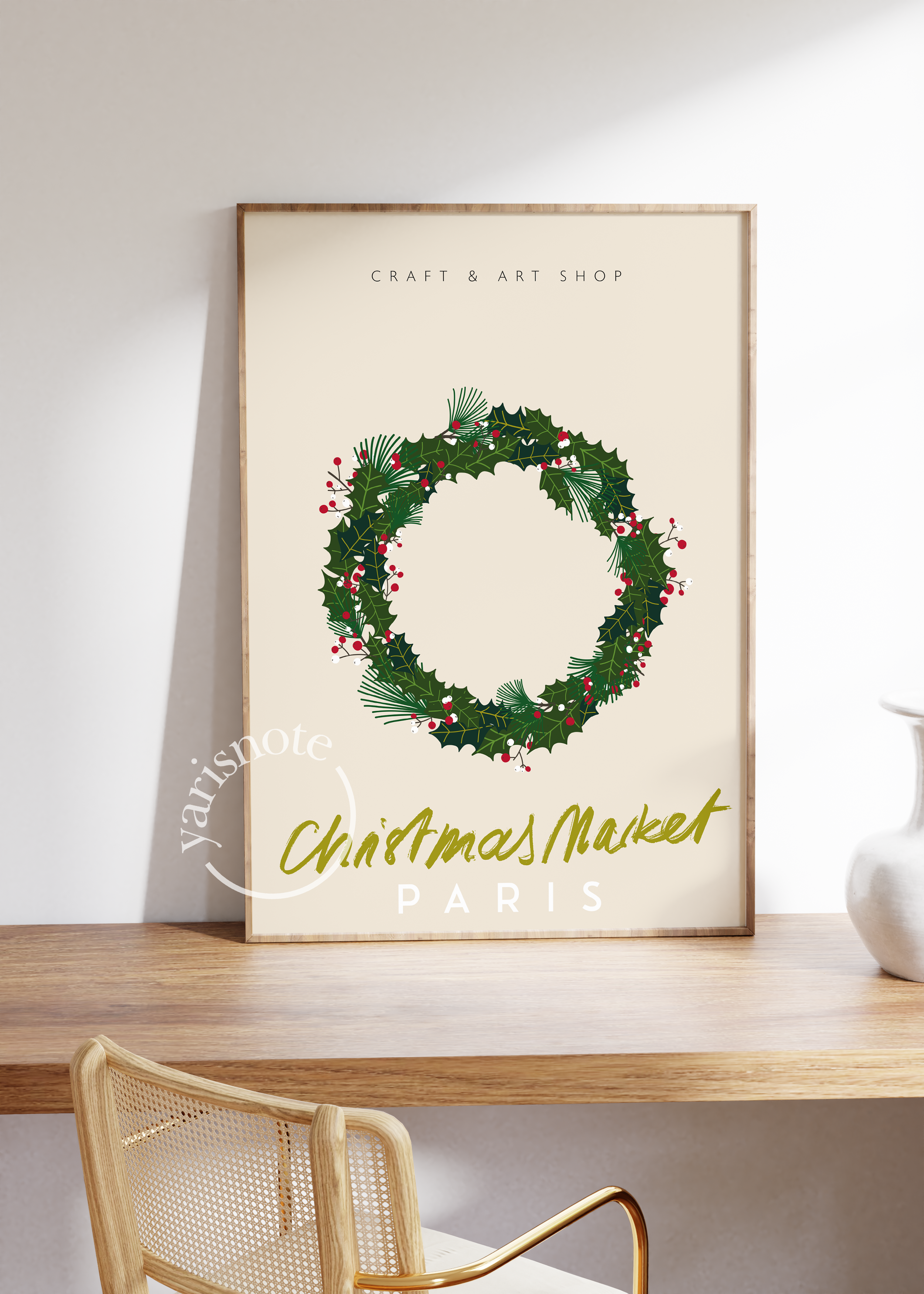 Paris Christmas Market Çerçevesiz Poster
