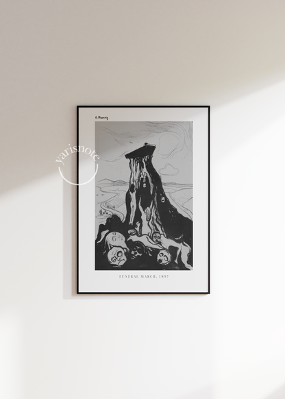 Edvard Munch Funeral March Çerçevesiz Poster