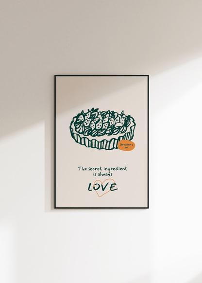 Food Love Çerçevesiz Poster