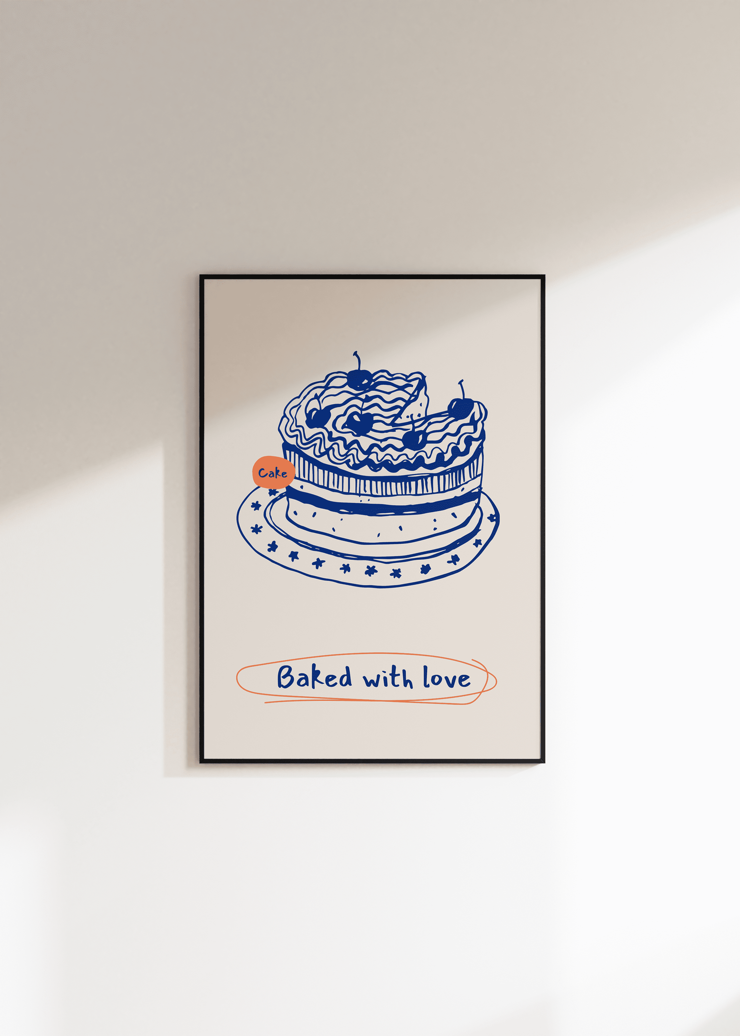 Baked With Love Cake Çerçevesiz Poster