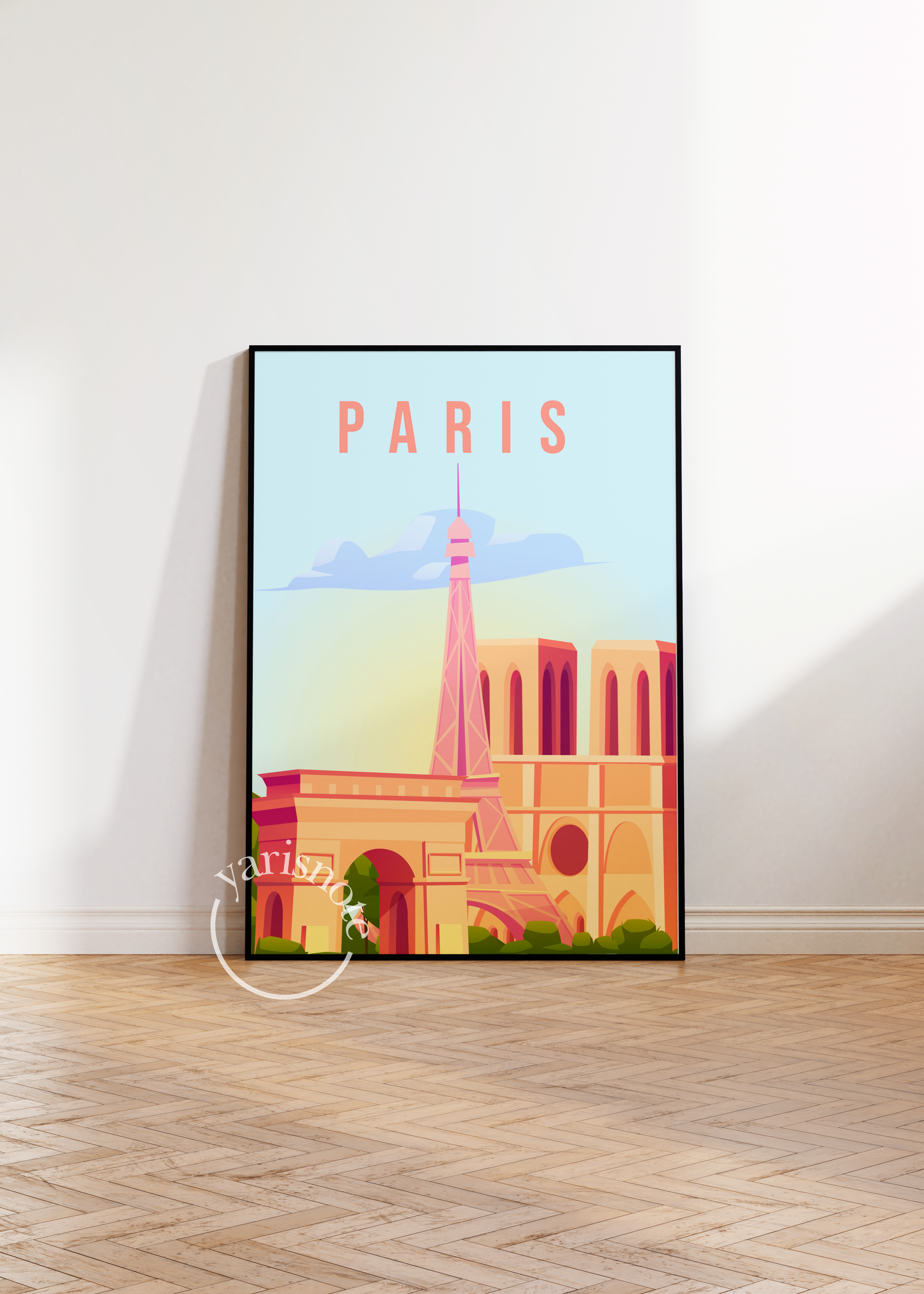 Paris City Çerçevesiz Poster