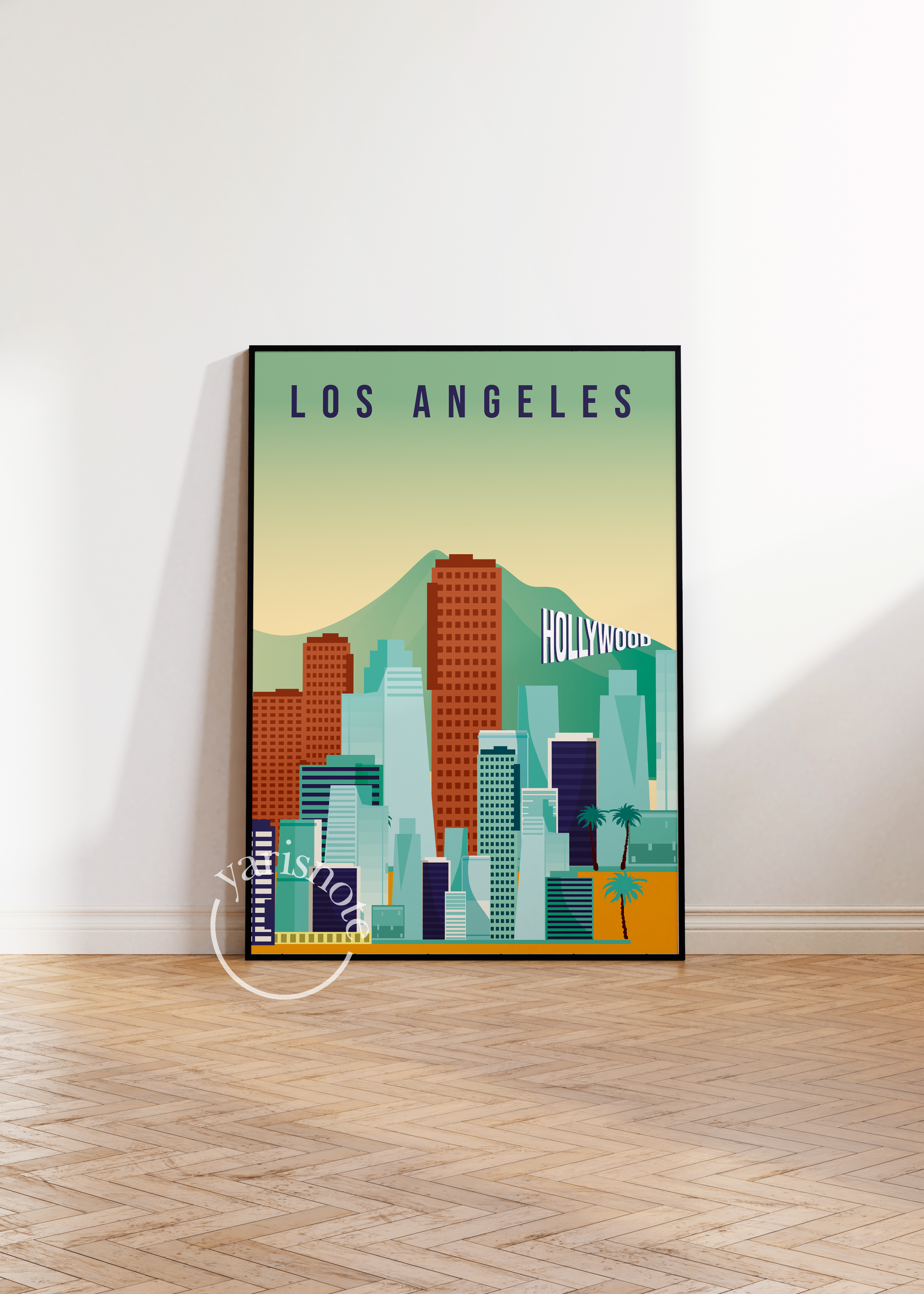 Los Angeles City Çerçevesiz Poster