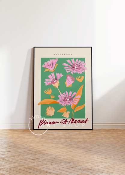 Amsterdam Flowers Çerçevesiz Poster