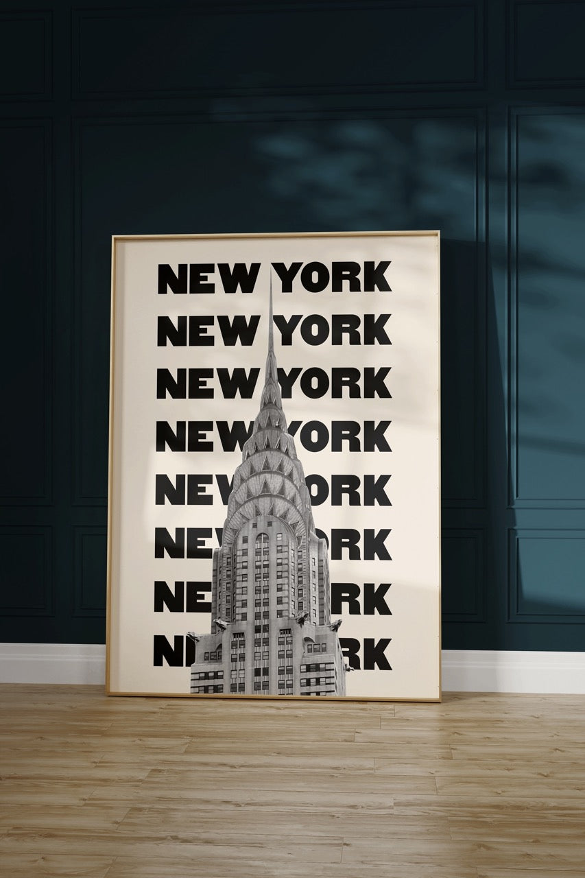 New York Çerçevesiz Poster