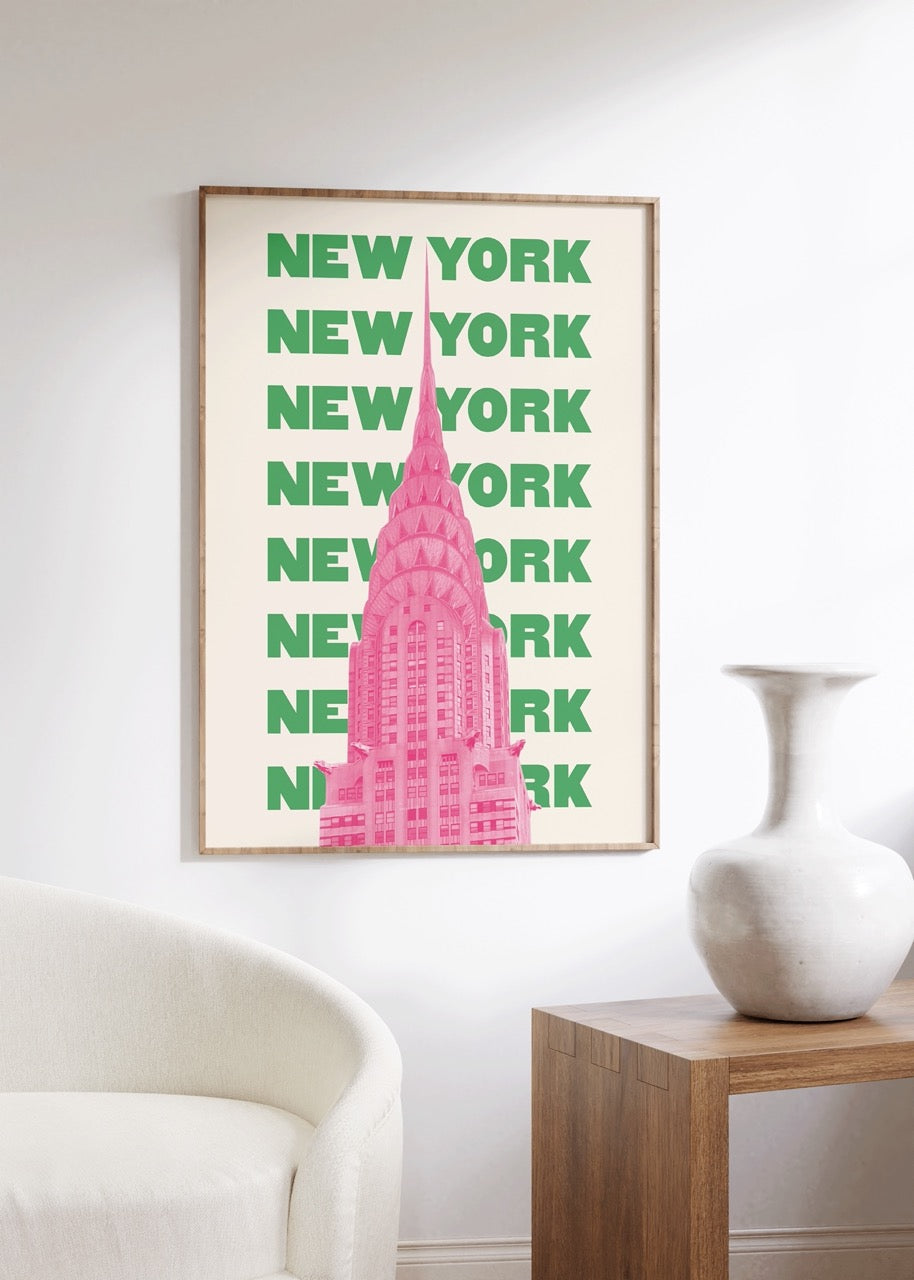 New York Çerçevesiz Poster