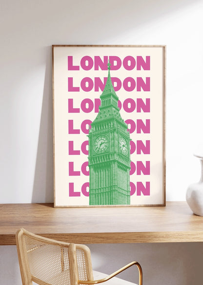 London Çerçevesiz Poster