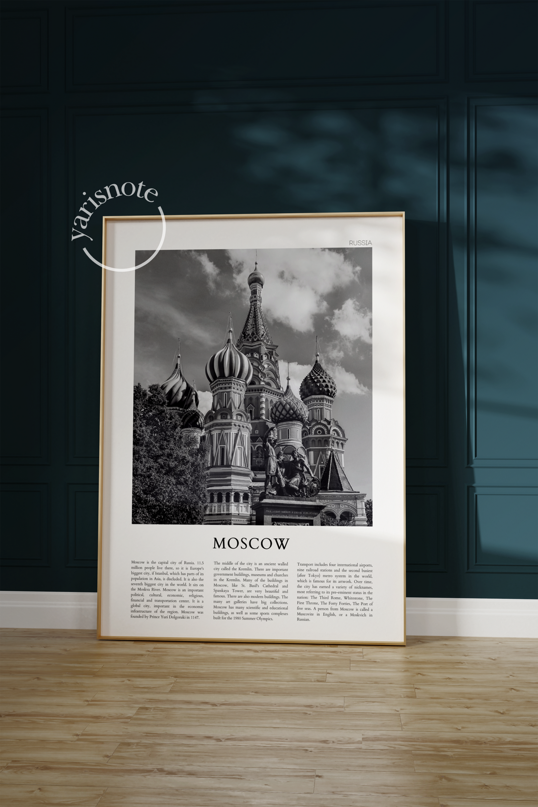 Moscow Çerçevesiz Poster