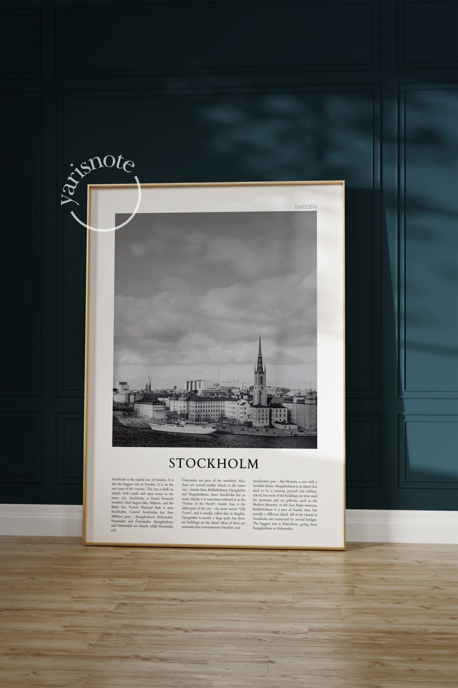 Stockholm Çerçevesiz Poster