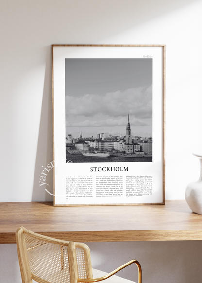 Stockholm Çerçevesiz Poster