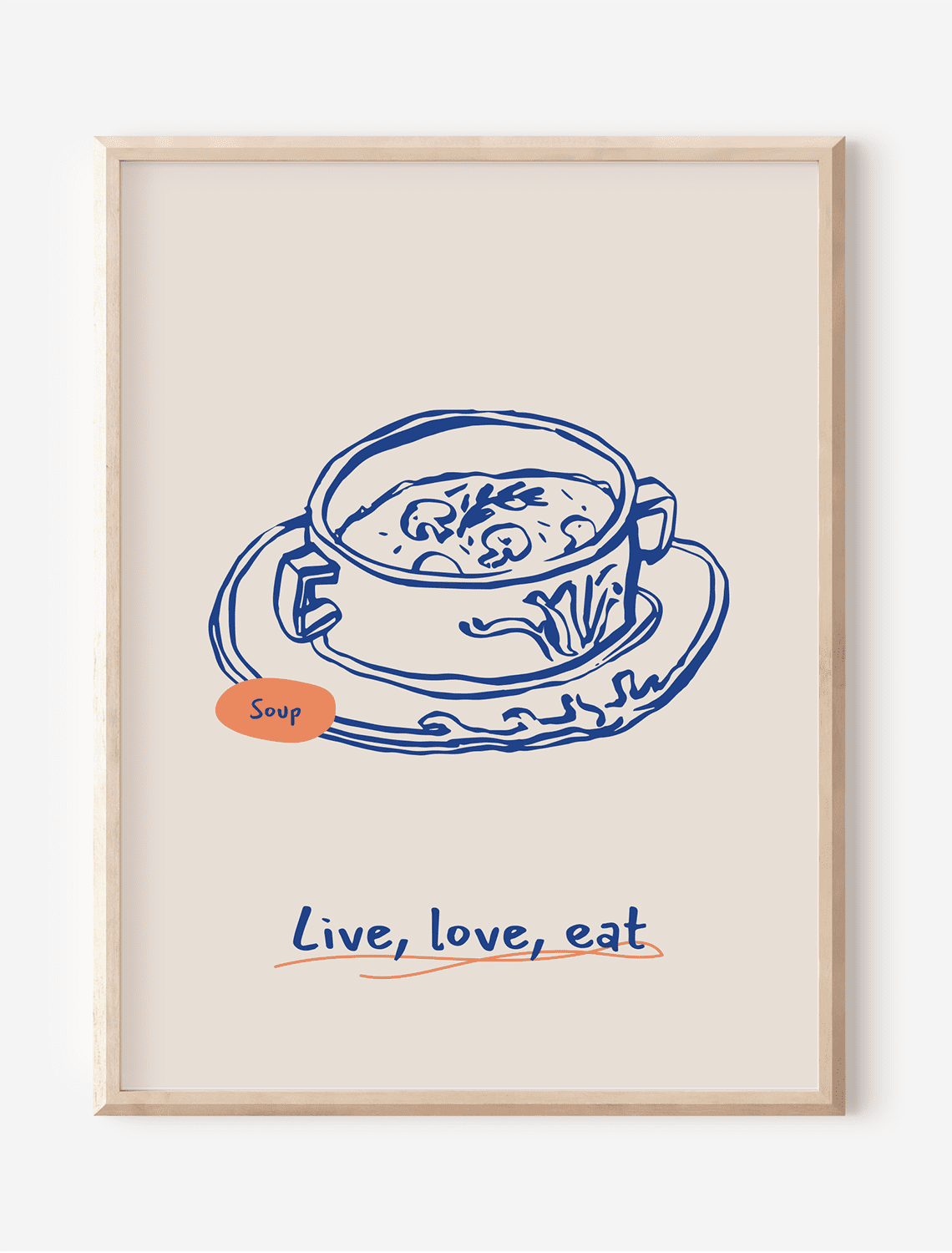 Live Love Eat Çerçevesiz Poster