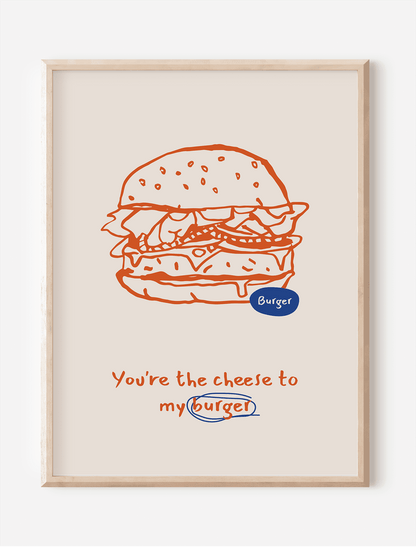 Burger Çerçevesiz Poster
