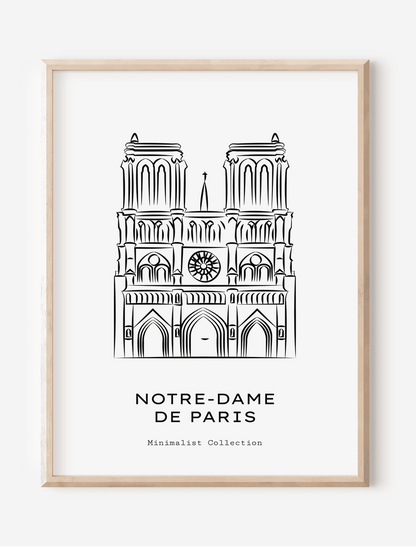Paris Notre Dame Çerçevesiz Poster