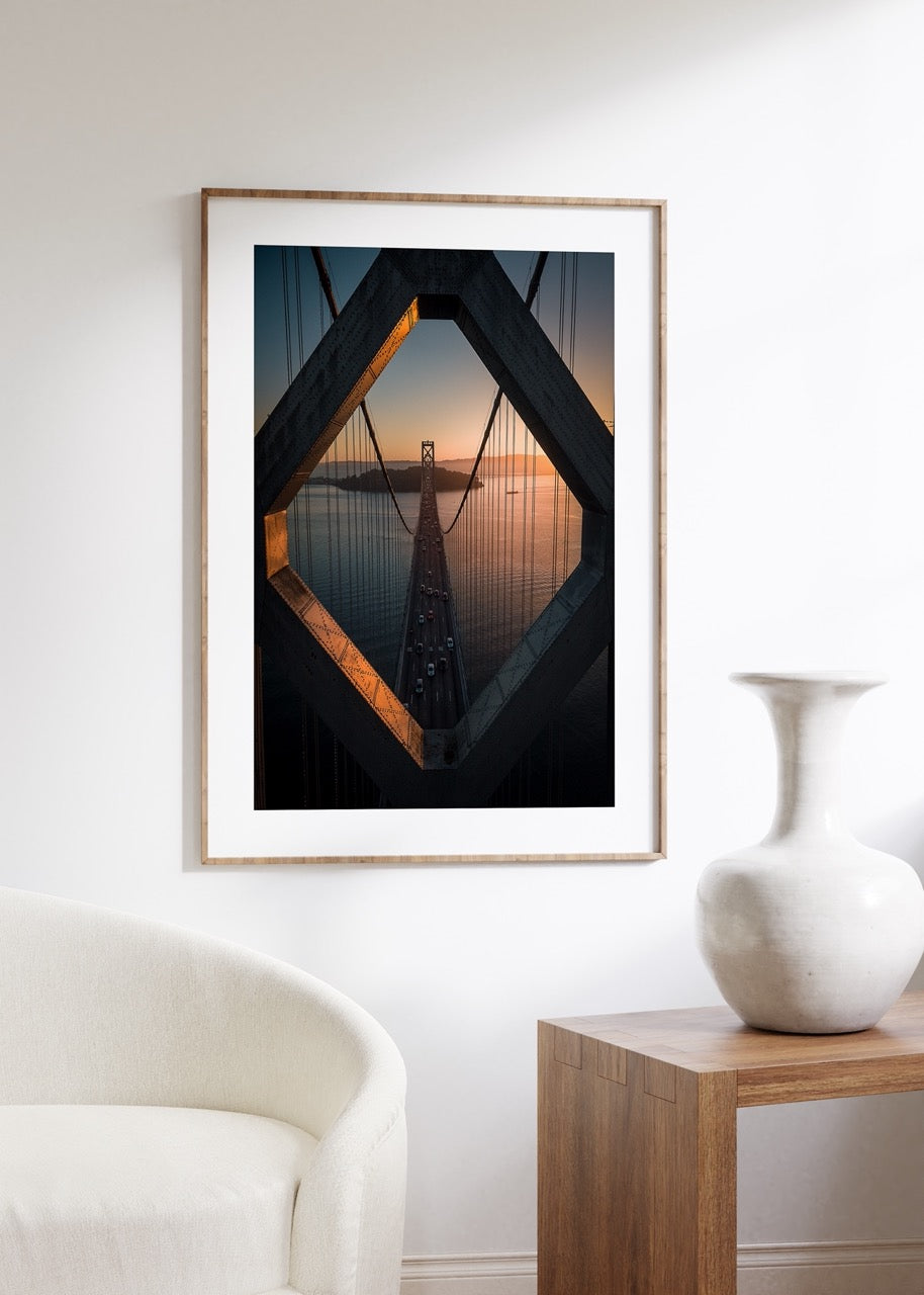 San Francisco Bridge Photo Frameless Poster