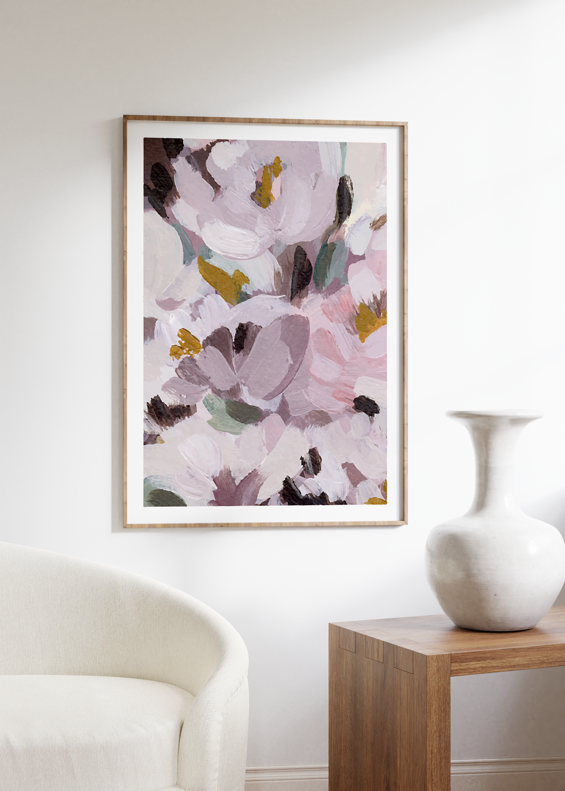Oil Painting Flowers Illustration Unframed Poster