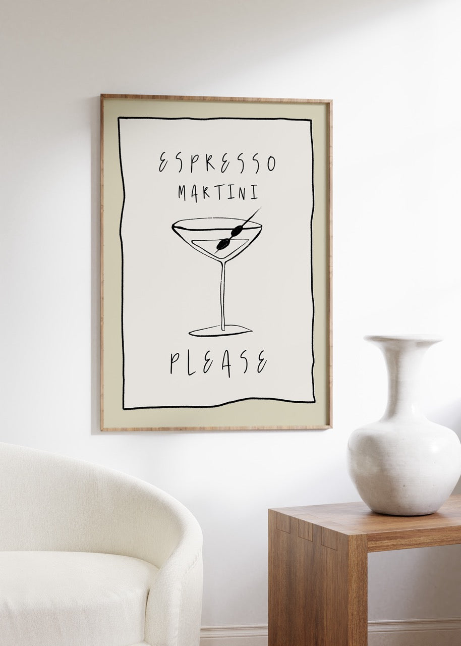 Espresso Martini Please Çerçevesiz Poster