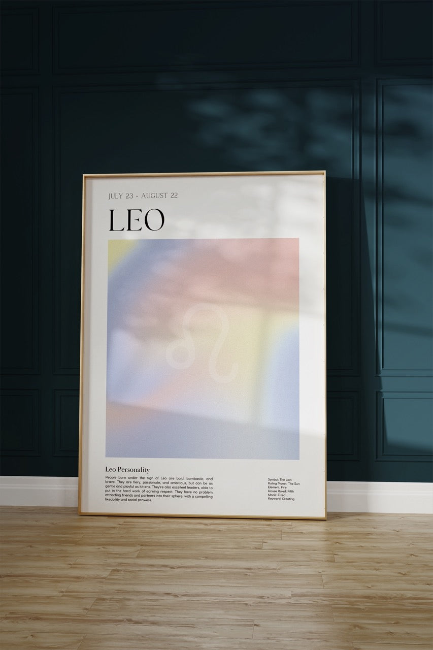 Leo No.2 Astrological Sign Çerçevesiz Poster