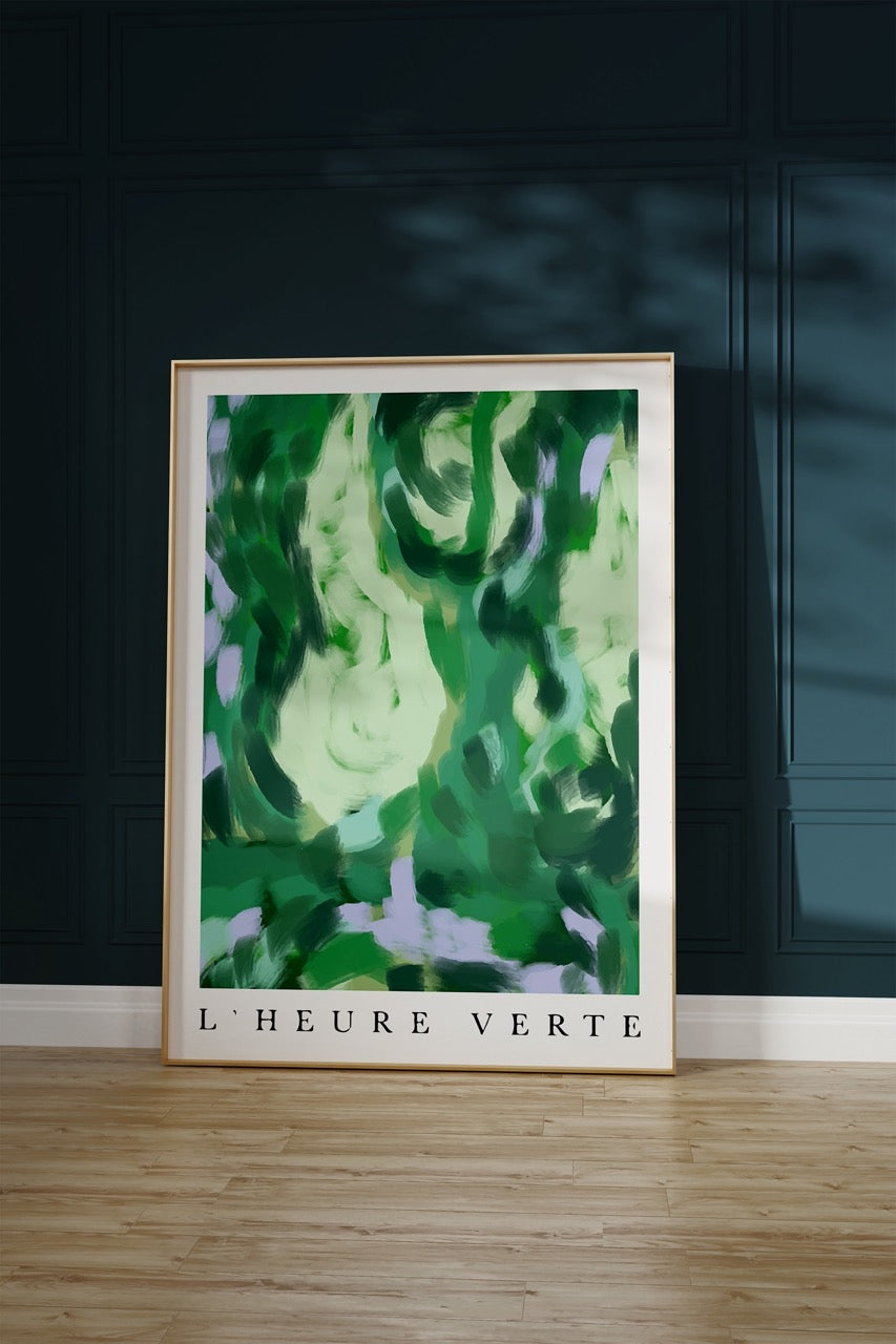 Green Abstract Illustration Unframed Poster