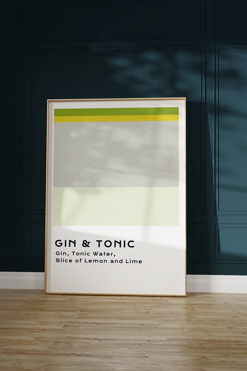 Gin &amp;amp; Tonic Cocktail Unframed Poster