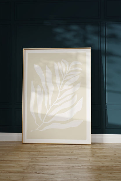 White Botanical Illustration No.1 Unframed Poster