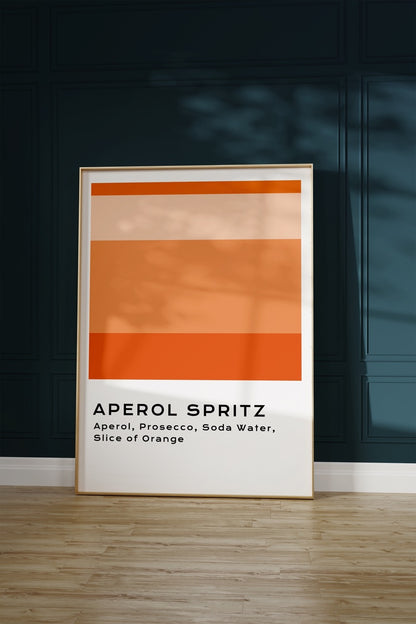 Aperol Spritz Cocktail Unframed Poster