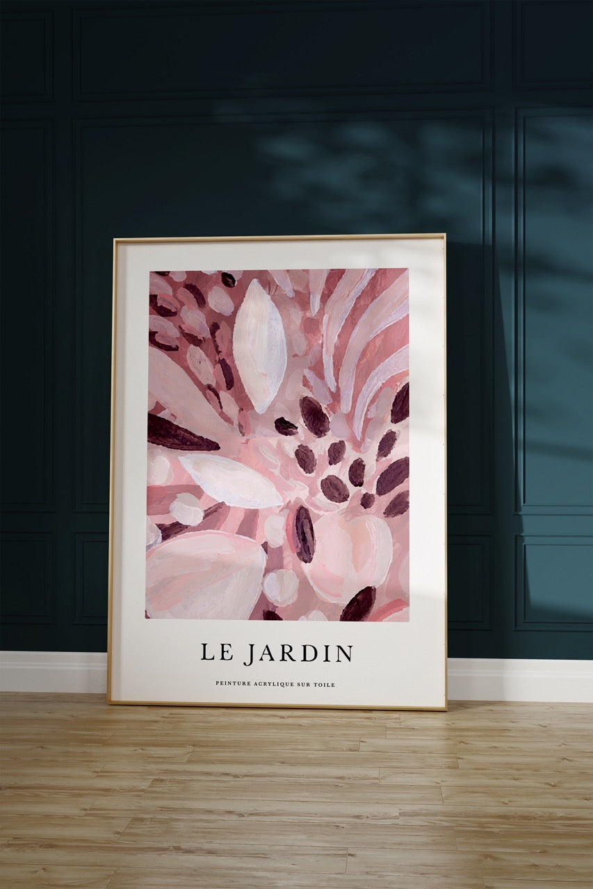 Le Jardin Pembe No.1 Çerçevesiz Poster