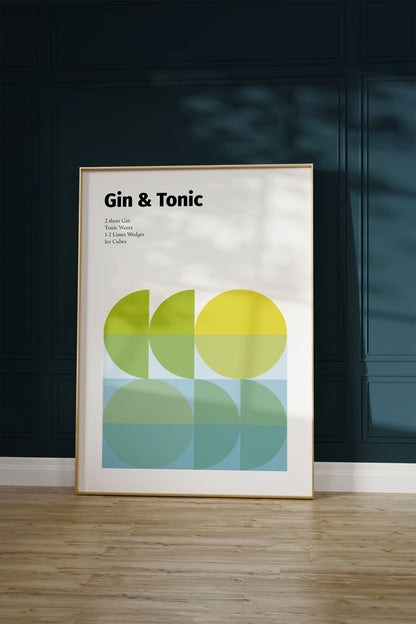 Gin ve Tonic Çerçevesiz Poster